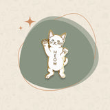 White Cat Enamel Pin