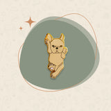 French Bulldog Enamel Pin - Fawn