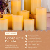 Pet Safe Flameless Pillar Candle Set of 9