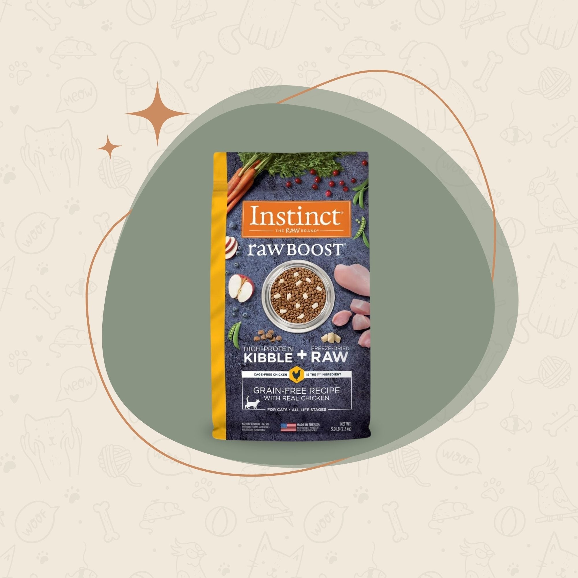 Instinct Raw Boost Grain Free, High Protein Kibble + Freeze Dried Raw Cat Food