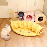 Soft Cat Tunnel With Bed Mat